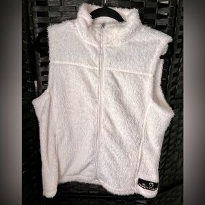 White Textured Sleeveless Vest SDI